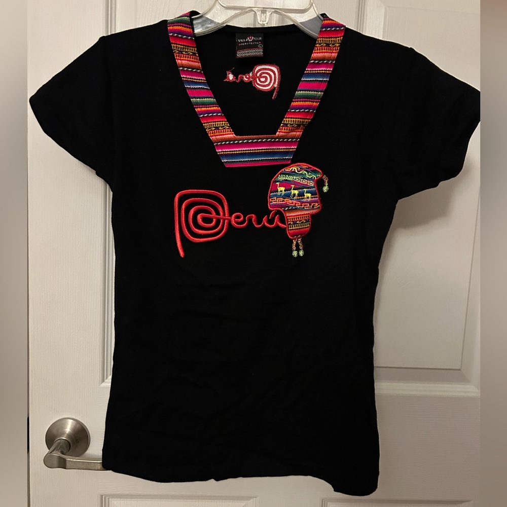Women’s Peruvian Traditional Peru Textile Ethnic Shirt Large fits like Medium